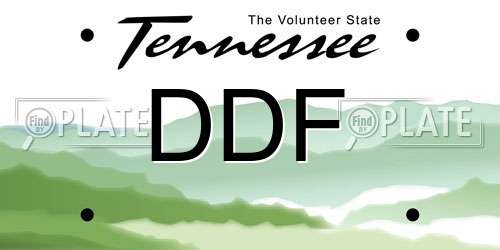 DDF Tennessee License Plate