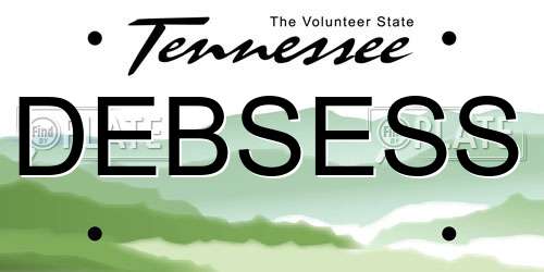 DEBSESS Tennessee License Plate