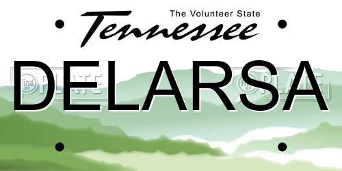 DELARSA Tennessee License Plate