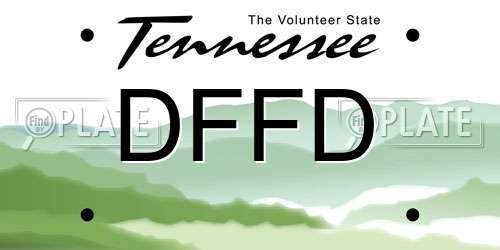 DFFD Tennessee License Plate