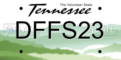 DFFS23 Tennessee License Plate
