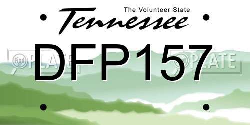 DFP157 Tennessee License Plate
