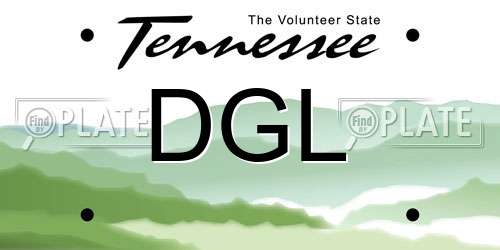 DGL Tennessee License Plate