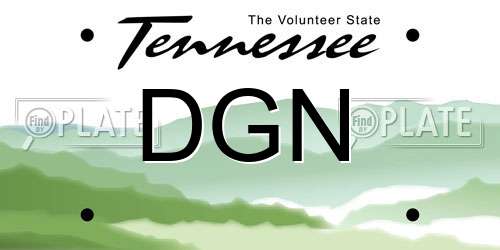 DGN Tennessee License Plate