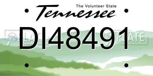 DI48491 Tennessee License Plate