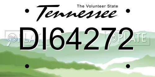 DI64272 Tennessee License Plate