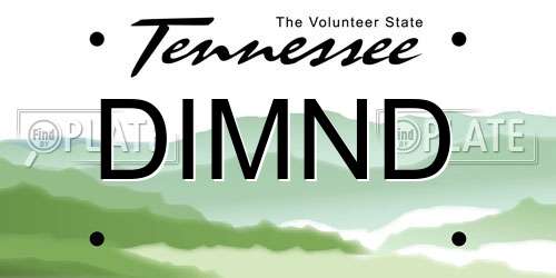DIMND Tennessee License Plate