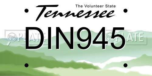 DIN945 Tennessee License Plate