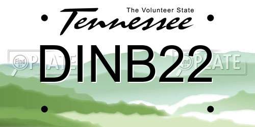 DINB22 Tennessee License Plate