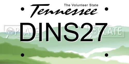 DINS27 Tennessee License Plate