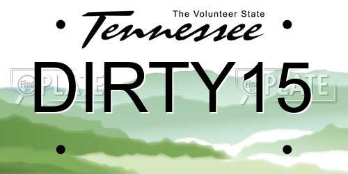 DIRTY15 Tennessee License Plate