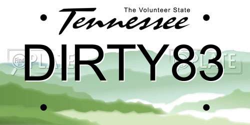 DIRTY83 Tennessee License Plate