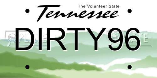 DIRTY96 Tennessee License Plate