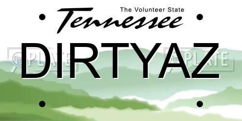 DIRTYAZ Tennessee License Plate