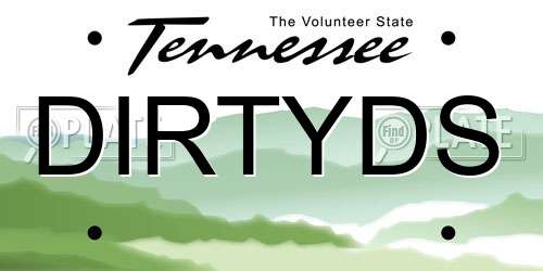 DIRTYDS Tennessee License Plate