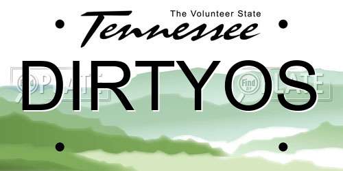 DIRTYOS Tennessee License Plate