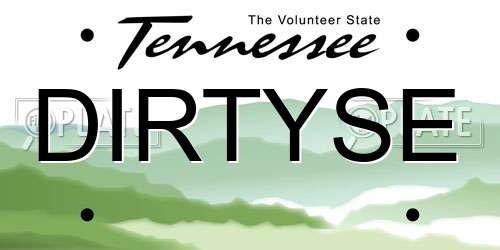 DIRTYSE Tennessee License Plate