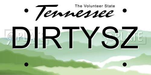 DIRTYSZ Tennessee License Plate