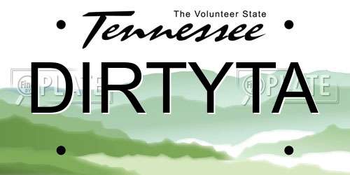 DIRTYTA Tennessee License Plate
