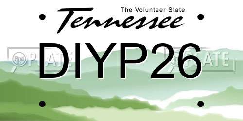 DIYP26 Tennessee License Plate