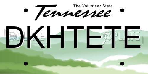 DKHTETE Tennessee License Plate