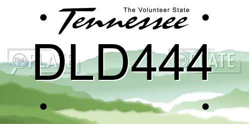 DLD444 Tennessee License Plate