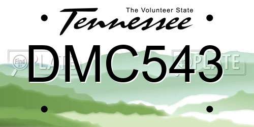 DMC543 Tennessee License Plate