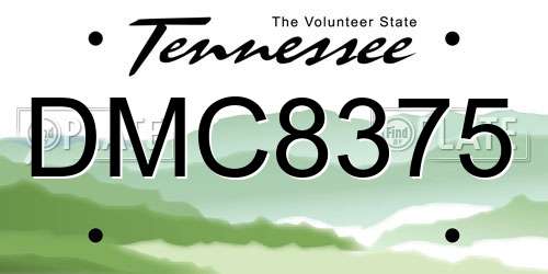 DMC8375 Tennessee License Plate