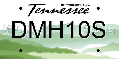 DMH10S Tennessee License Plate