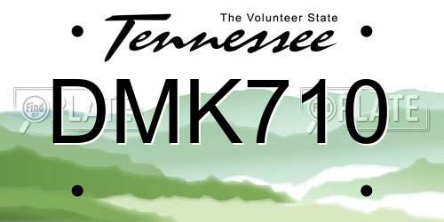 DMK710 Tennessee License Plate