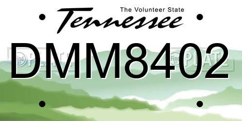 DMM8402 Tennessee License Plate