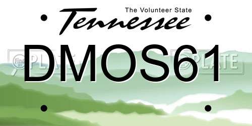 DMOS61 Tennessee License Plate