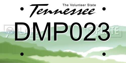 DMP023 Tennessee License Plate