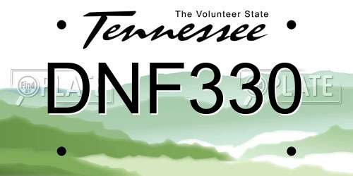 DNF330 Tennessee License Plate