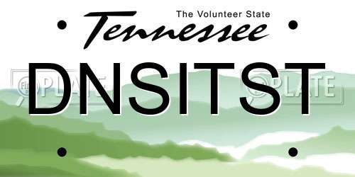 DNSITST Tennessee License Plate