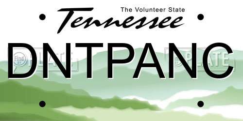 DNTPANC Tennessee License Plate