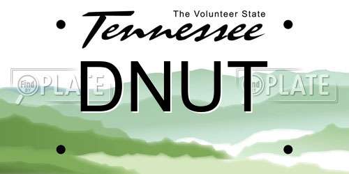 DNUT Tennessee License Plate