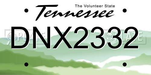 DNX2332 Tennessee License Plate