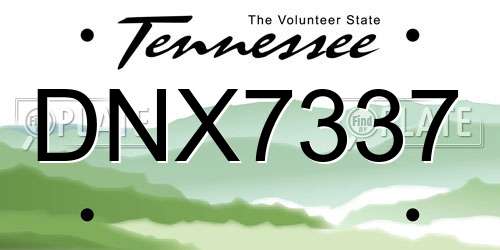 DNX7337 Tennessee License Plate
