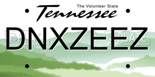 DNXZEEZ Tennessee License Plate
