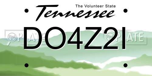 DO4Z2I Tennessee License Plate