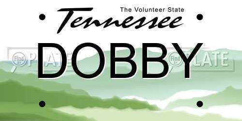DOBBY Tennessee License Plate