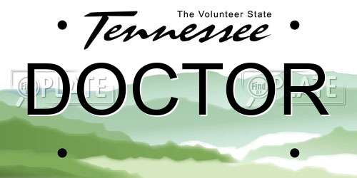 DOCTOR Tennessee License Plate