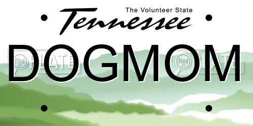 DOGMOM Tennessee License Plate