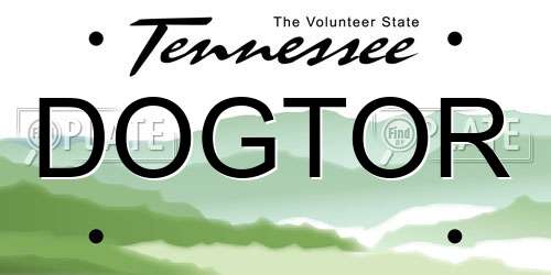 DOGTOR Tennessee License Plate