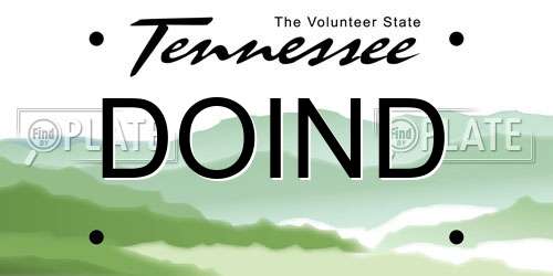 DOIND Tennessee License Plate