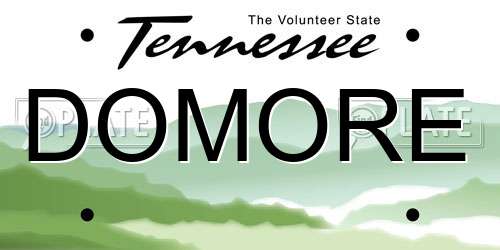 DOMORE Tennessee License Plate