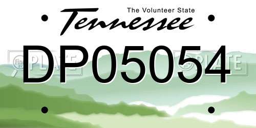 DP05054 Tennessee License Plate
