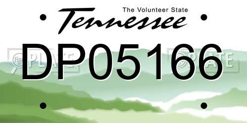 DP05166 Tennessee License Plate