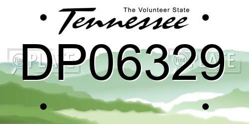 DP06329 Tennessee License Plate